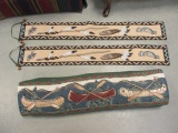 Canoe Pattern Pillow and Two Indian of the Mesa Bell Pulls