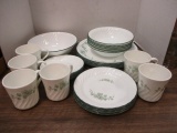 31 pcs Corning Corelle Dishes with Ivy Pattern