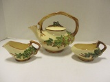 Vintage McCoy Teapot, Creamer and Sugar Bowl