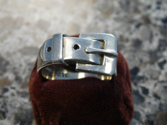 Sterling Silver Buckle Ring