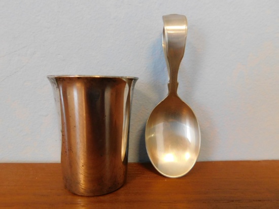 Sterling Shot Glass & Baby Spoon