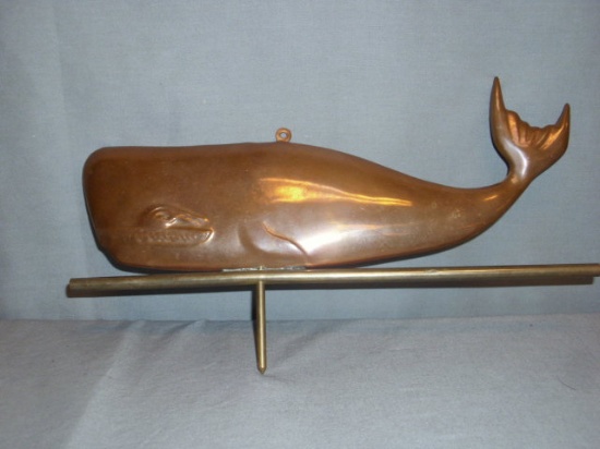 Mid Century Rosenthal Netter Copper Whale Weather Vane