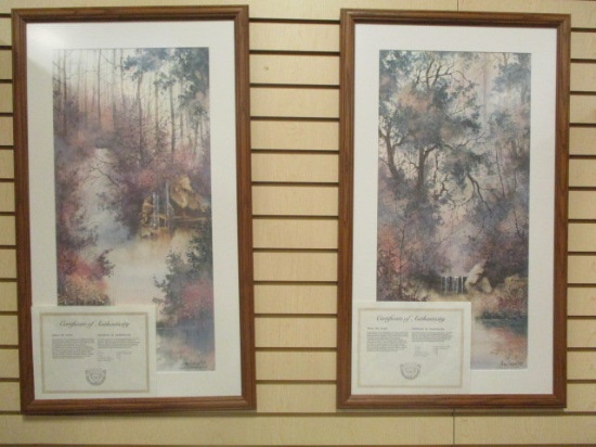 Pair of Framed/Matted Diane Anderson Signed/Numbered Prints