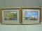 2 Framed & Matted Pictures approx. 9