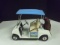 Cute Golf Cart Quarts Clock 8 1/2