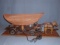 Vintage Wood Covered Wagon & Horses TV Lamp - See all photos