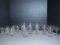 Lot of Etched Crystal Stemmed Glasses