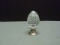 Vintage 1993 Diamond Cut Crystal Egg Made in France on Pewter Stand