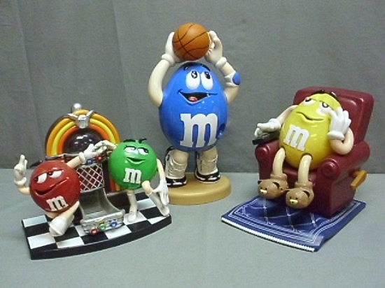 3 M&M Candy Dispensers