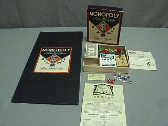 WOW!! Vintage Parker Brother Monopoly Game 1936-1946 Excellent Condition For Age