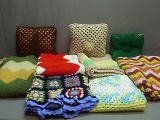 Lot of Afghans & Pillows