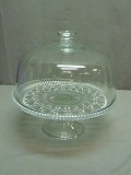 Crystal Footed Cake Plate w/Glass Dome