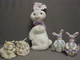 2 1980 Wittle Wrabbit & Friends - 1 Large Rabbit w/Buttons - 2 Small Rabbits