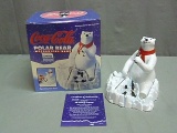 1995 Coca-Cola Mechanical Bear Bank in Box