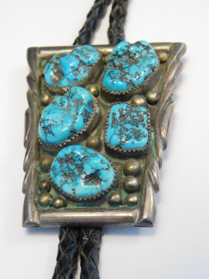 Bennett Turquoise & Sterling Bolo