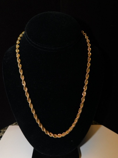 Italy 14K Gold Rope Chain