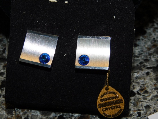 Swarovski Crystal Cuff links