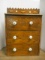 Antique Three Drawer Cabinet with Porcelain Knobs