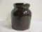 Vintage Brown Glazed Pottery Crock