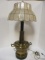Brass Double Handle Pot Lamp with Shell Shade