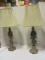 Pair of Oriental Figure Lamps with Shades