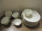Twelve Snack Plates with Eight Cups