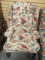 Nice Floral Upholstered Wing Back Chair