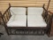 Antique Spool Eastlake Crib Converted to Loveseat Bench