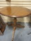 Wood Pedestal Base Table on Casters