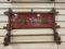 Antique Eastlake Towel Rack with Needle Point Insert