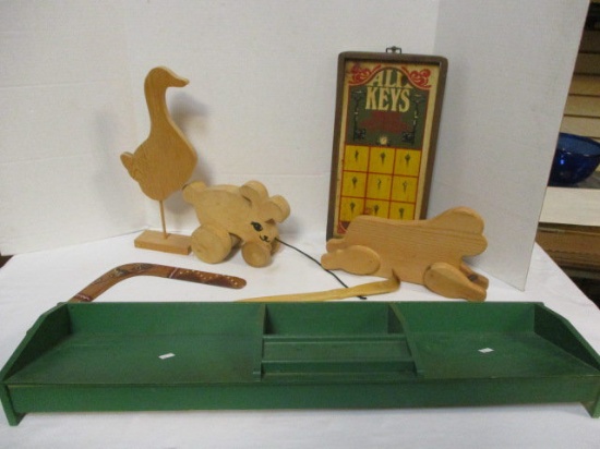 Wood Organizer Tray, Key Storage Board, Wood Animal Cutouts, etc.