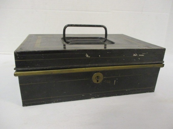 Vintage Black Lock Box