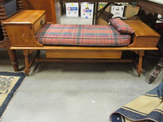 Bench with Drawer, Storage Compartment  and Cushions