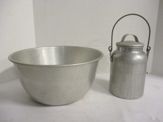 Aluminum Pail and Milk Jar