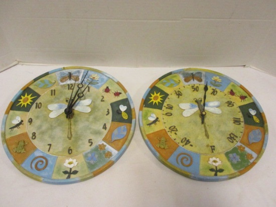 Pottery Clock, Pottery Thermometer