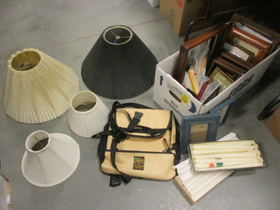Miscellaneous Lot Shade, Frames, Note Cards, etc.