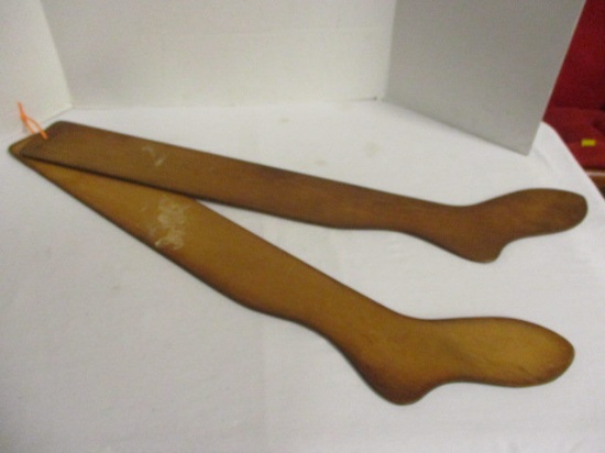 Pair of Wood Stocking Forms