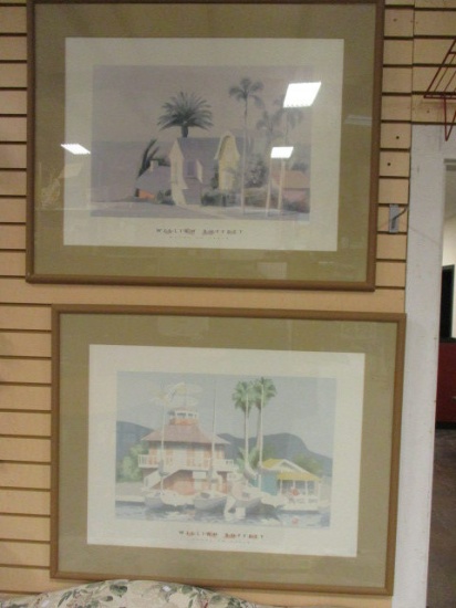 Pair of Framed/Matted Prints by William Buffett