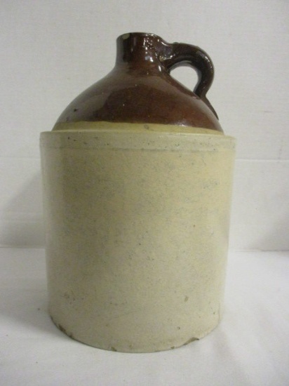 Brown and White Pottery Jug