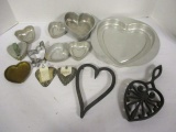 Heart Shaped Cake Pan, Trivets and Cookie Cutters