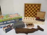 Box of Games-Candy Land, Wheel of Fortune, Chess and Cribbage