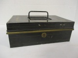 Vintage Black Lock Box