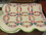 Hand Made Wedding Ring Quilt