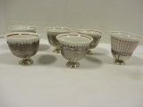 Six Egg Cups with Ceramic Inserts-One Marked Mexico 925