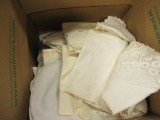 Box of Vintage Table Linens