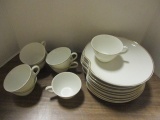 Twelve Snack Plates with Eight Cups