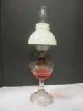 Vintage Oil Lamp with Chimney Shade