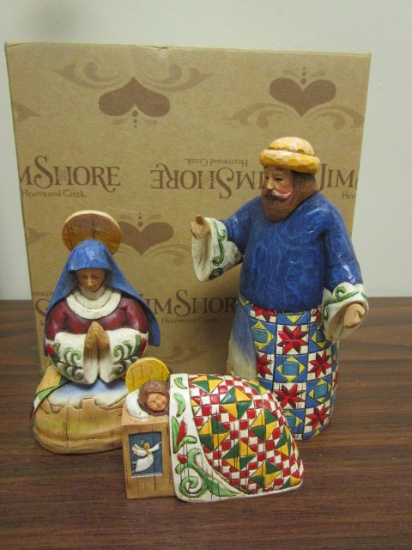 Jim Shore Heartwood Creek Joy to the World! The Lord is Come 3pc. Nativity