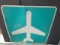 Airplane/Airport Road Sign