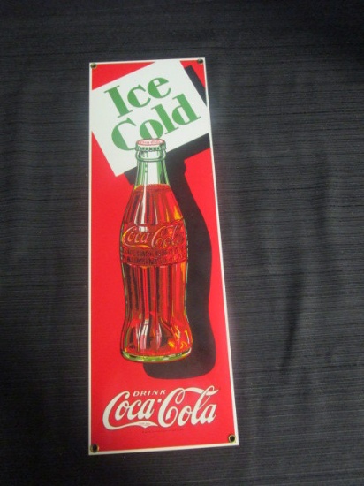 Ice Cold Coke Porcelain Sign 1993